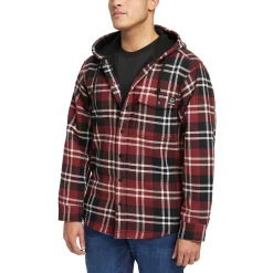 Outerwear*Wolverine Men's , Bucksaw Shirt Jac Garnet Plaid
