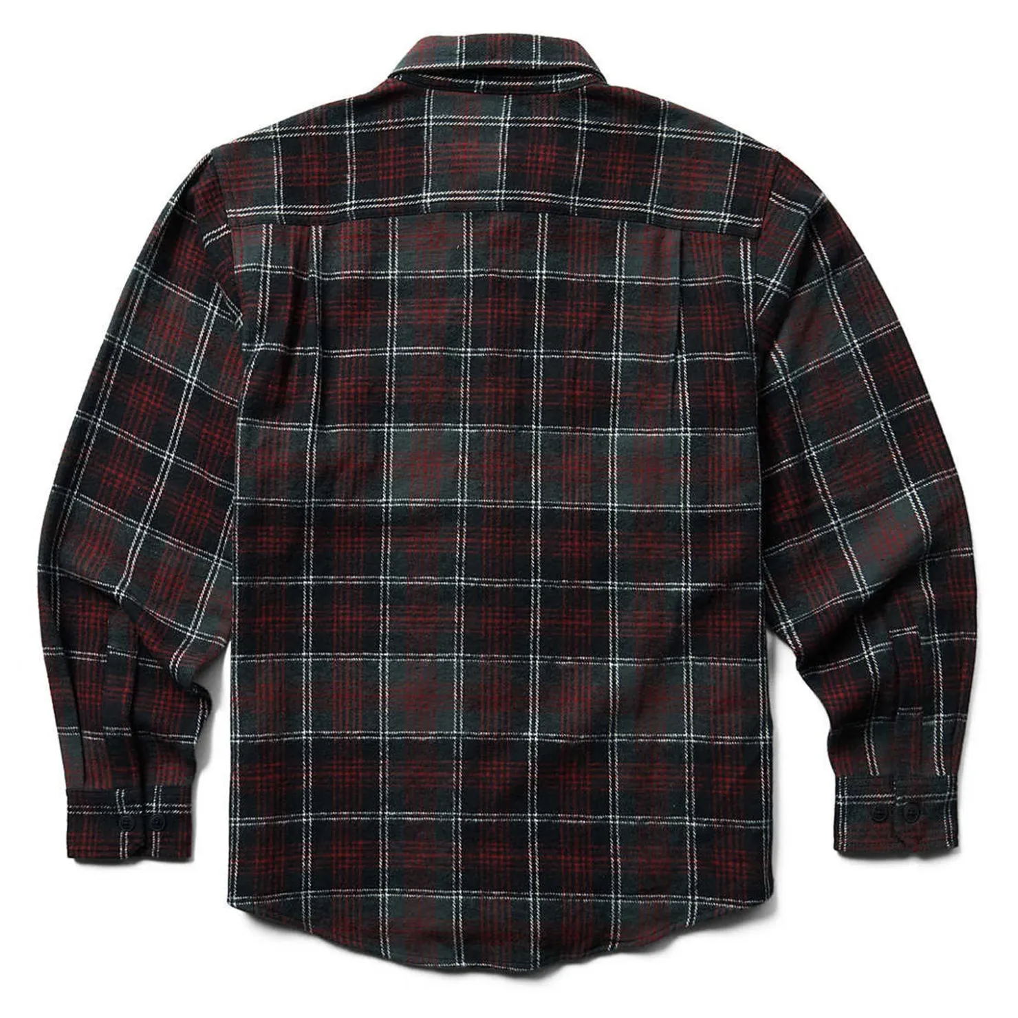 Outerwear*Wolverine Men's , Glacier Heavyweight Flannel Shirt Midnight Black Plaid