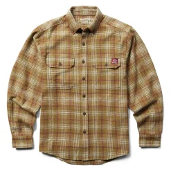 Outerwear*Wolverine Men's , Glacier Heavyweight Flannel Shirt Coyote Plaid