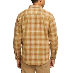 Outerwear*Wolverine Men's , Glacier Heavyweight Flannel Shirt Coyote Plaid