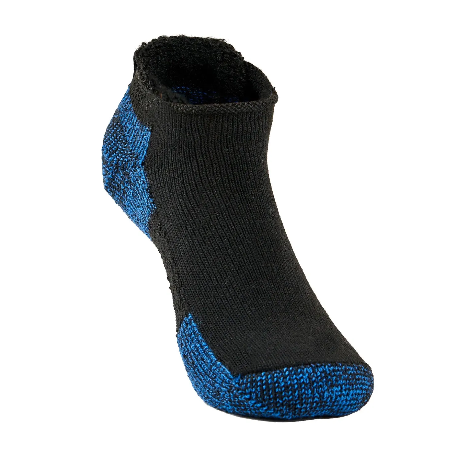 Socks*Thorlo Socks, Maximum Cushion Rolltop Running Socks - 1 Pair Black/Blue