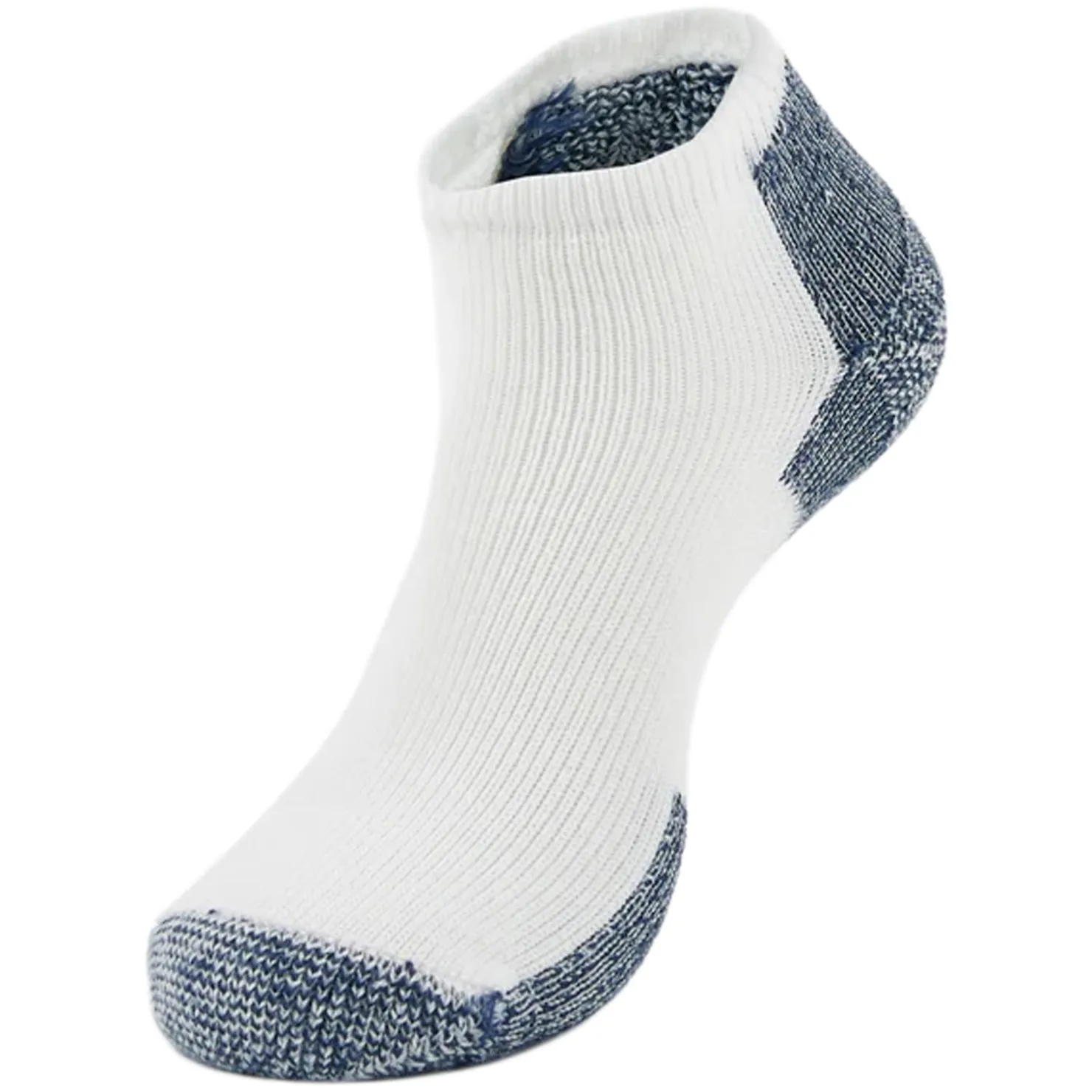 Socks*Thorlo socks, Maximum Cushion Low Cut Running Sock White Navy