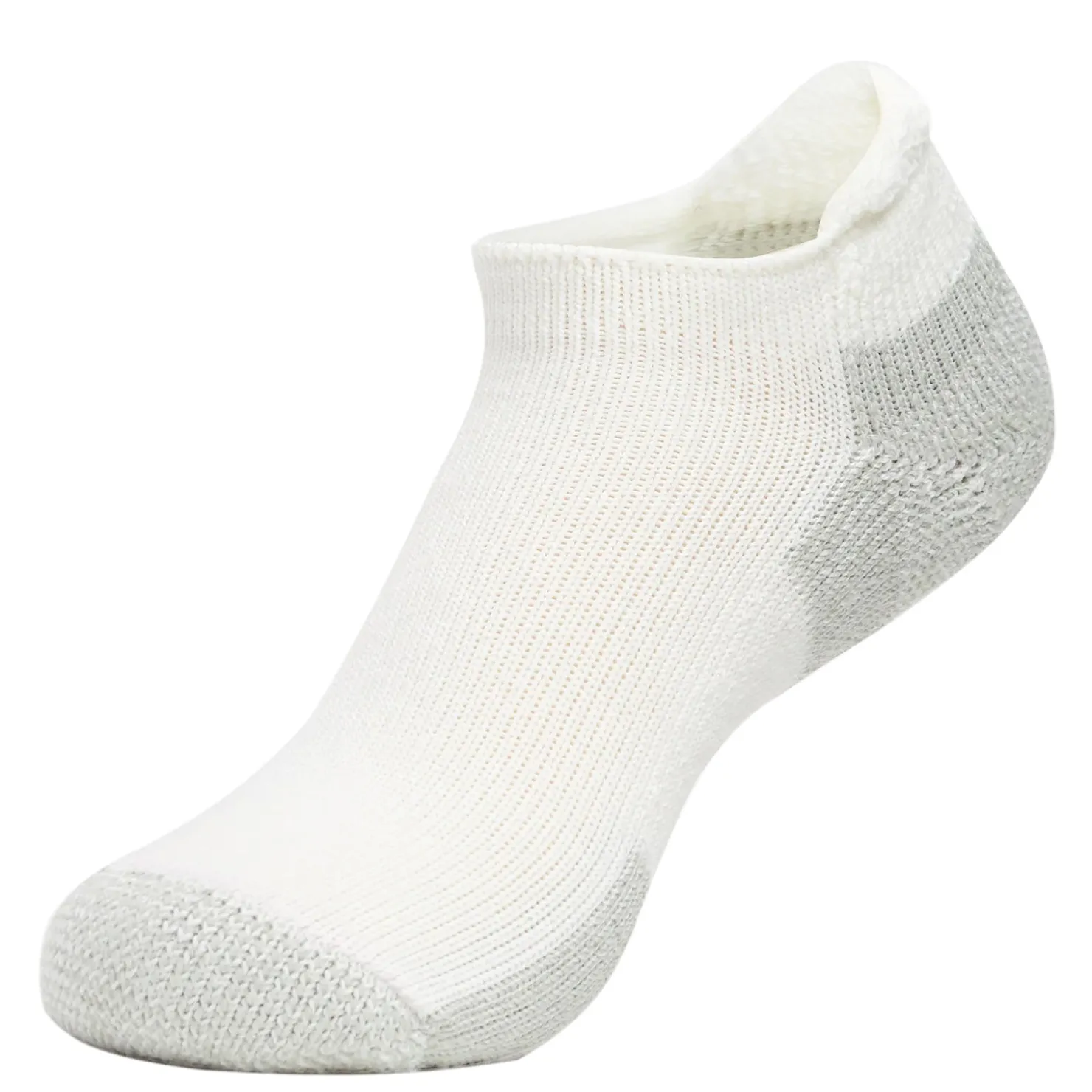 Socks*Thorlo Unisex Socks, Maximum Cushion Rolltop Running Socks- 1 Pair White Platinum