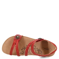 Footbed Sandals*Aetrex Women's , Jillian Sandal Red