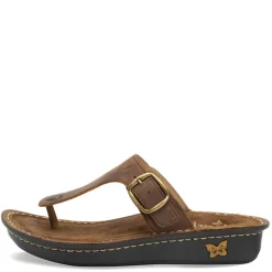 Footbed Sandals*Alegria Women's , Vella Sandal Oiled Brown