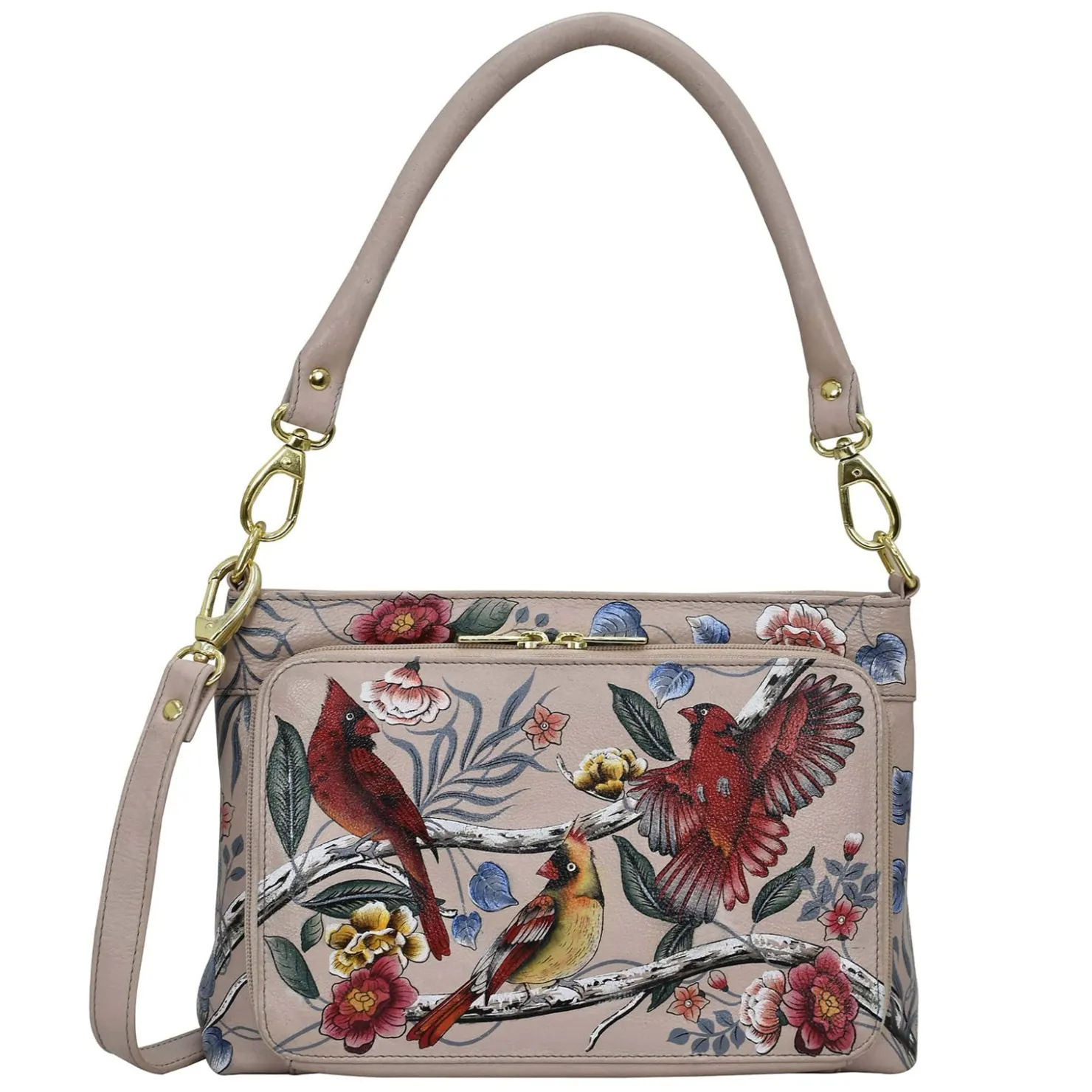 Handbags*Anuschka Women's , Large RFID Organizer Cardinal Family