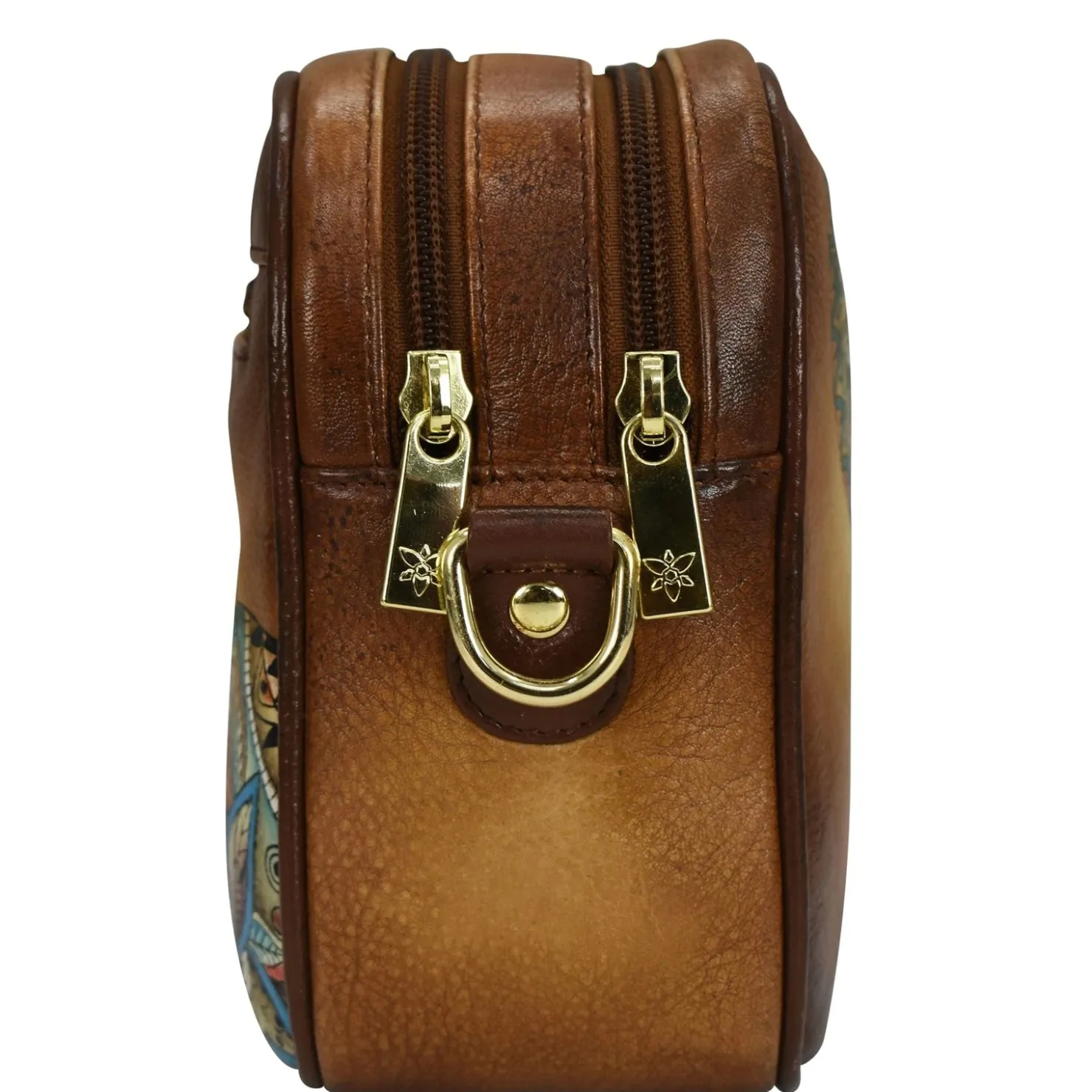 Handbags*Anuschka Women's , Twin Top Messenger Elephant Mandala