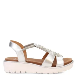 Footbed Sandals*Ara Shoes Women's ara, Bristol Sandal Silver