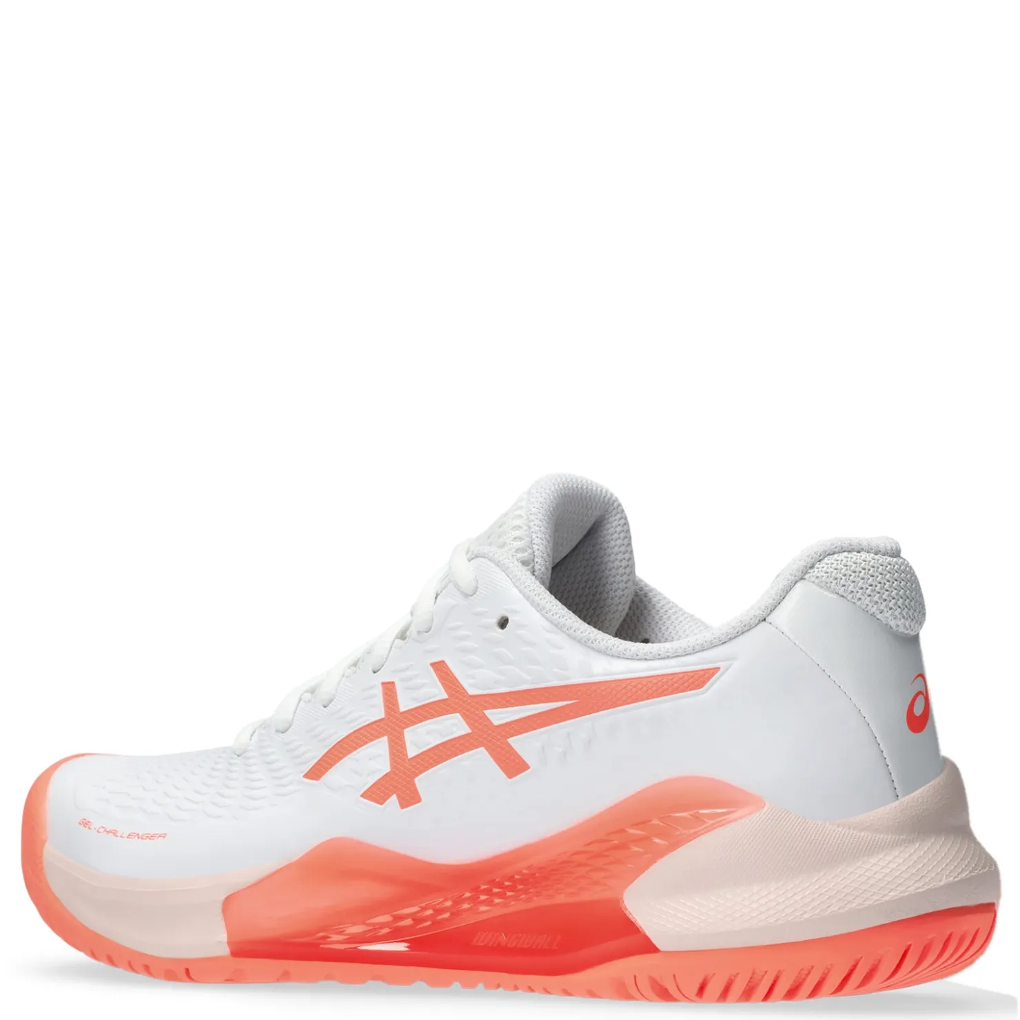 Court*ASICS Women's , GEL-Challenger 14 Tennis Shoe White/Sun Coral