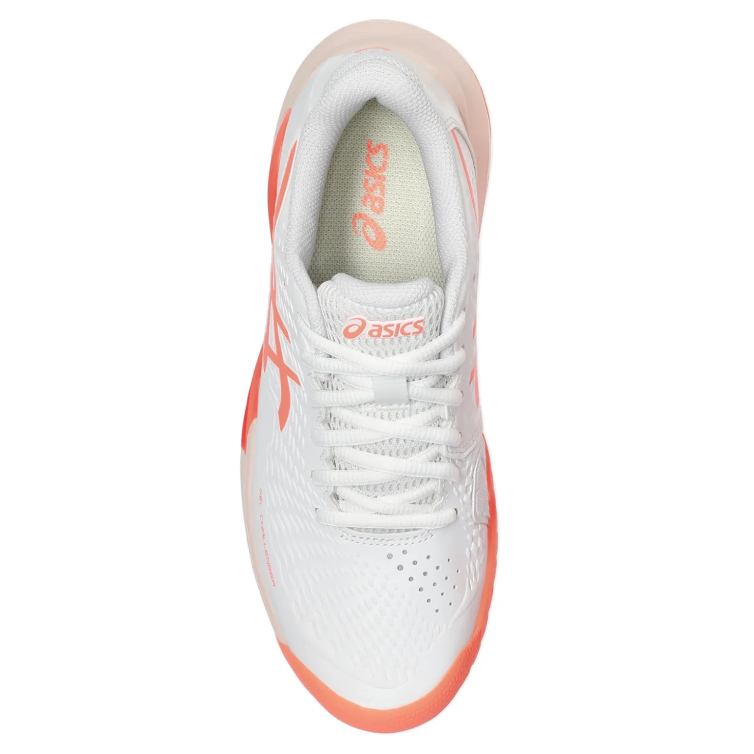 Court*ASICS Women's , GEL-Challenger 14 Tennis Shoe White/Sun Coral