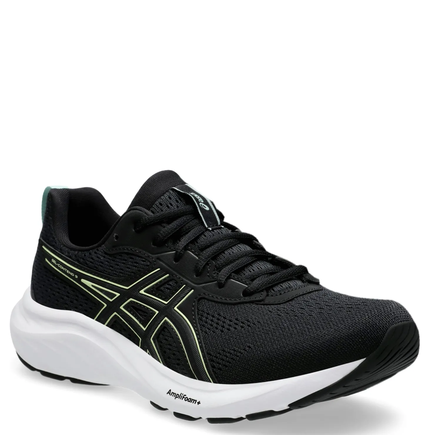 Running*ASICS Women's , GEL-Contend 9 Running Shoe Black/Light Celadon