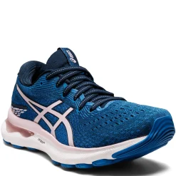 Running*ASICS Women's , GEL-Nimbus 24 Running Shoe - Wide Width Blue Pink