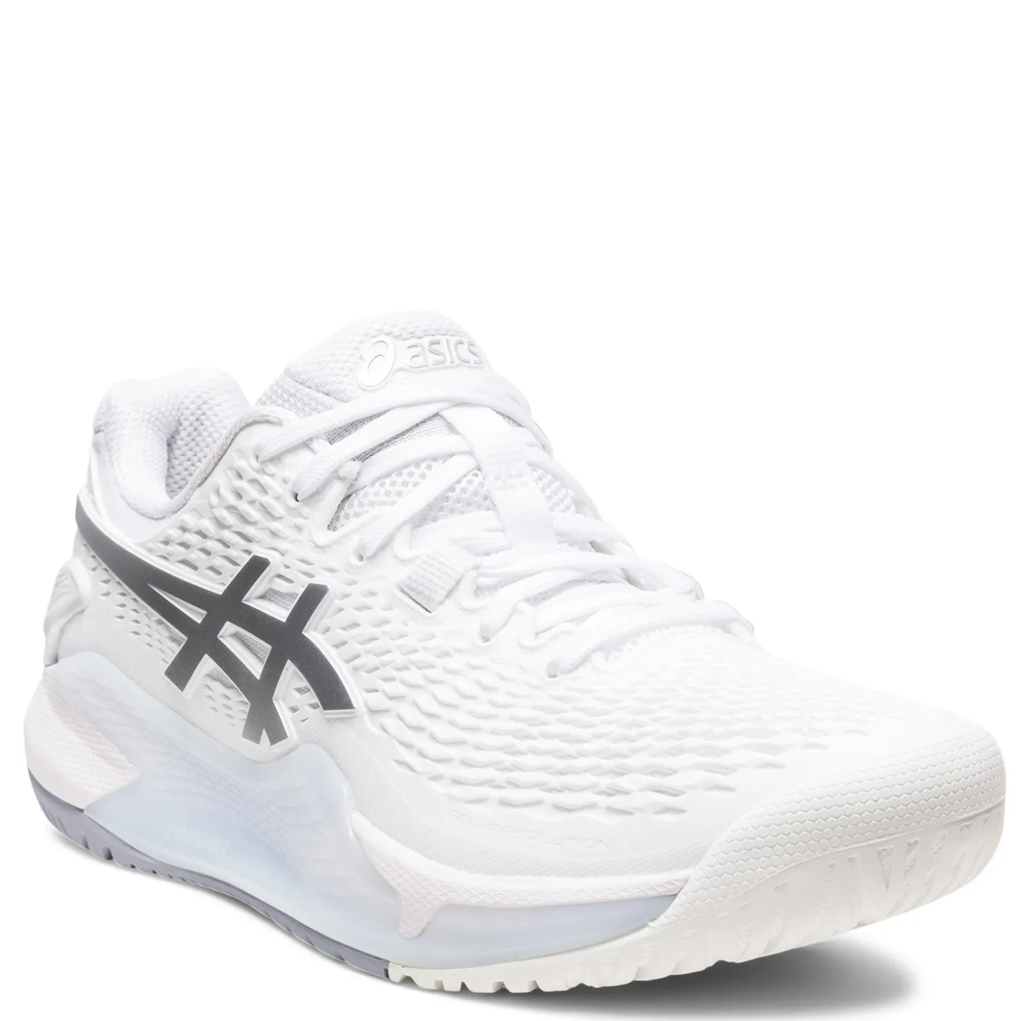 Court*ASICS Women's , GEL-Resolution 9 Tennis Shoe White/Pure Silver