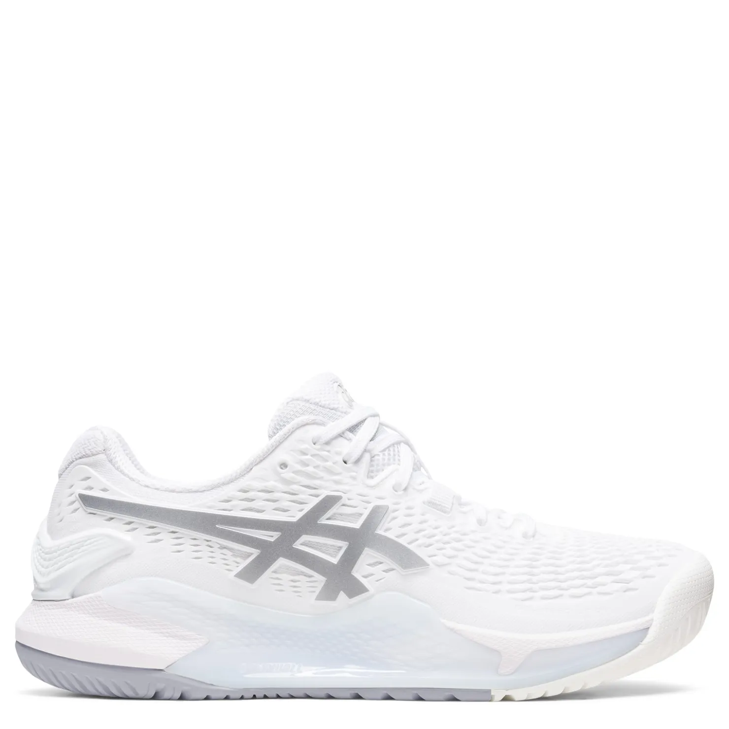 Court*ASICS Women's , GEL-Resolution 9 Tennis Shoe White/Pure Silver