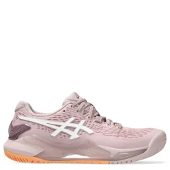 Court*ASICS Women's , GEL-Resolution 9 Tennis Shoe - Wide Width Watershed Rose/White