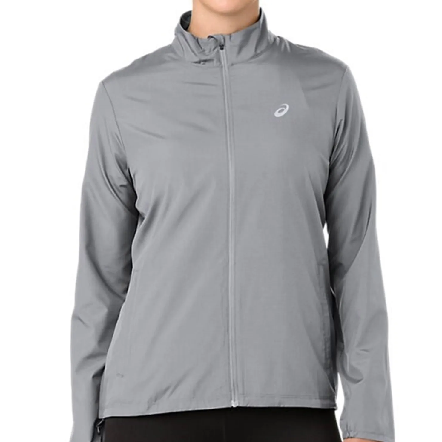 Outerwear*ASICS Women's , Silver Jacket Grey