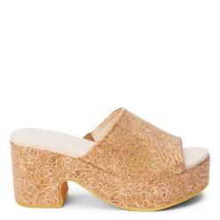 Heeled Sandals*Matisse Women's Beach By , Terry Sandal Rose Gold Cork
