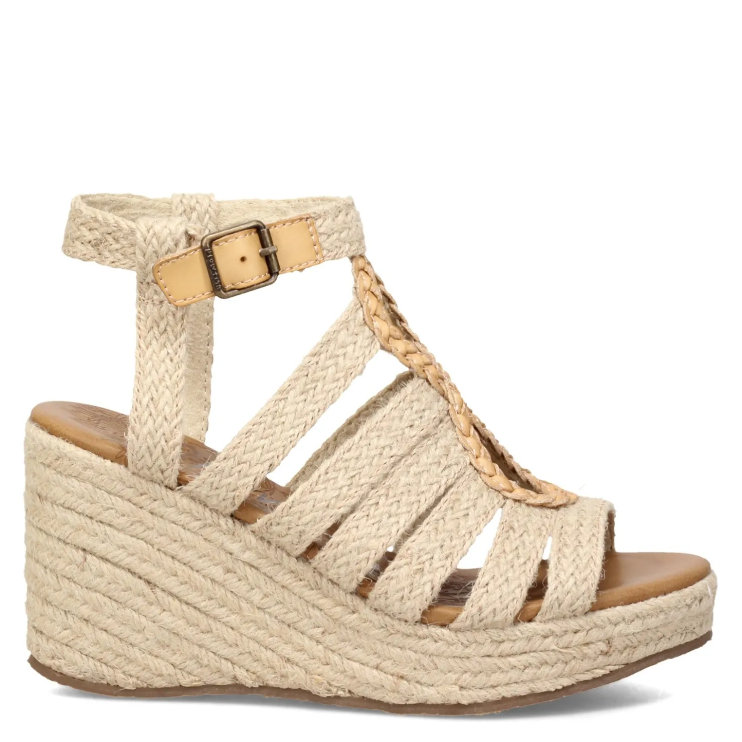 Wedges*Blowfish Malibu Women's , Pazazz Rope Sandal Natural