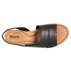 Wedges*Born Women's , Crista Sandal Black