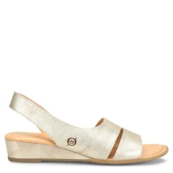 Wedges*Born Women's , Crista Sandal Light Gold