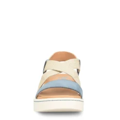 Wedges*Born Women's , Kasady Sandal Blue Beige
