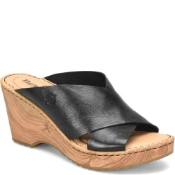 Wedges*Born Women's , Nora Sandal Black