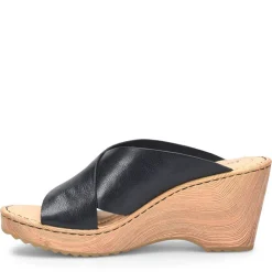 Wedges*Born Women's , Nora Sandal Black