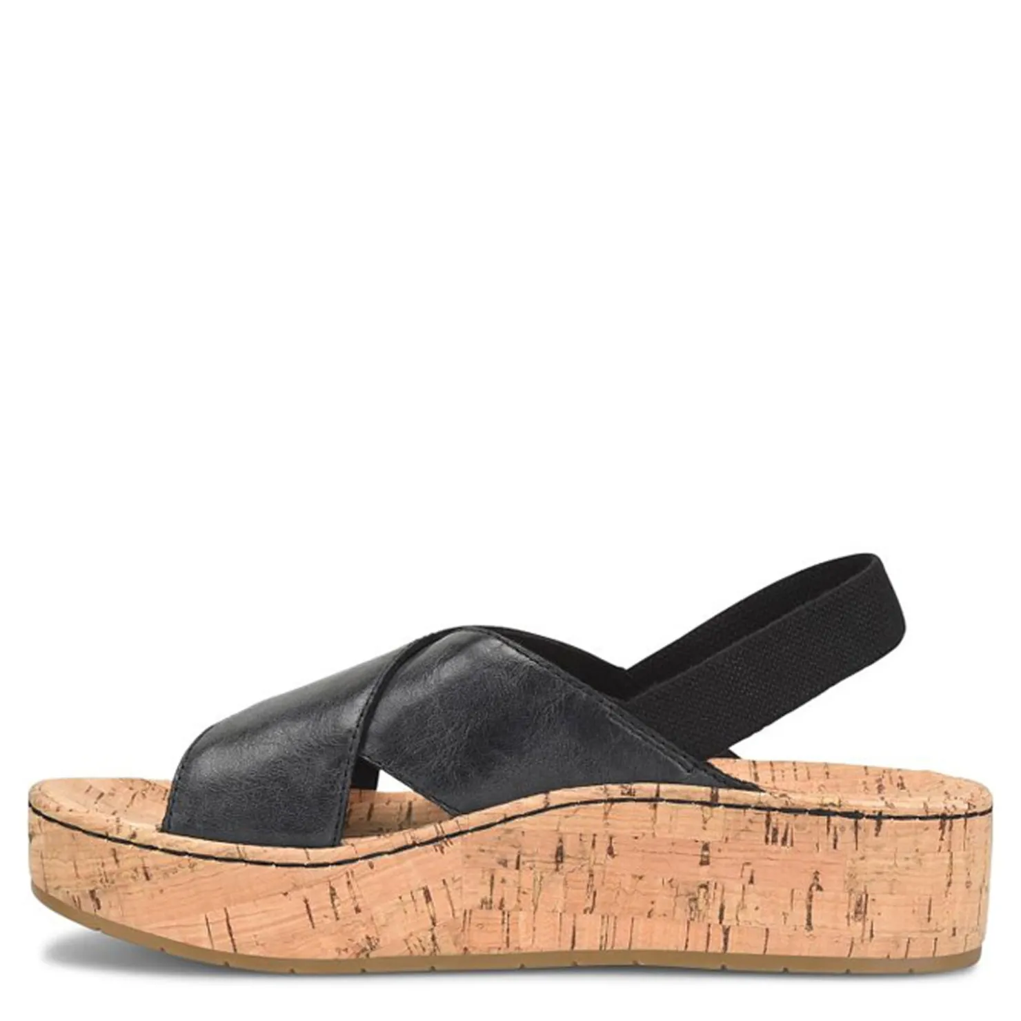 Wedges*Born Women's , Sandra Sandal Black
