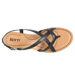 Wedges*Born Women's , Sibyl Sandal Black