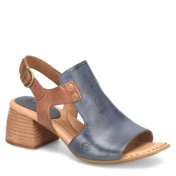 Heeled Sandals*Born Women's , Sylvie Sandal Navy/Brown