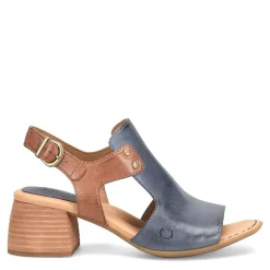 Heeled Sandals*Born Women's , Sylvie Sandal Navy/Brown