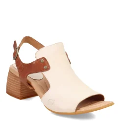 Heeled Sandals*Born Women's , Sylvie Sandal White/Brown