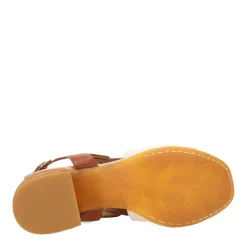 Heeled Sandals*Born Women's , Sylvie Sandal White/Brown