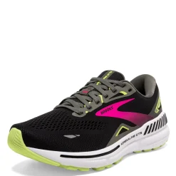 Running*Brooks Women's , Adrenaline GTS 23 Running Shoe Black/Pink/Green