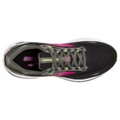 Running*Brooks Women's , Adrenaline GTS 23 Running Shoe Black/Pink/Green