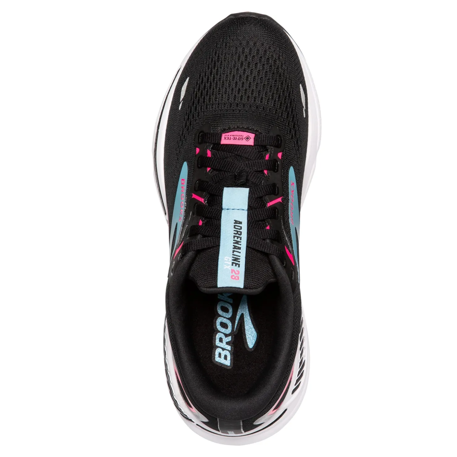 Running*Brooks Women's , Adrenaline GTS 23 GTX Running Shoe Black/Knockout Pink/Aqua