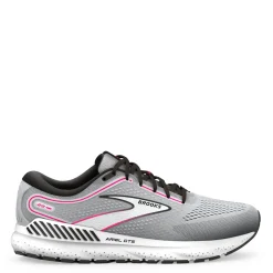 Running*Brooks Women's , Ariel GTS 23 Running Shoe - Wide Width Grey/Black/Pink