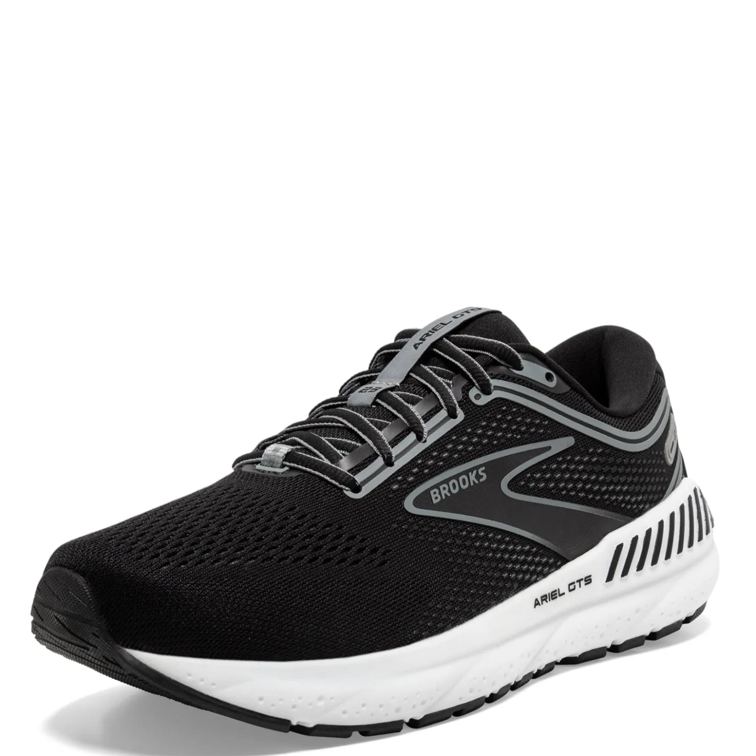 Running*Brooks Women's , Ariel GTS 23 Running Shoe - Wide Width Black/Grey/White