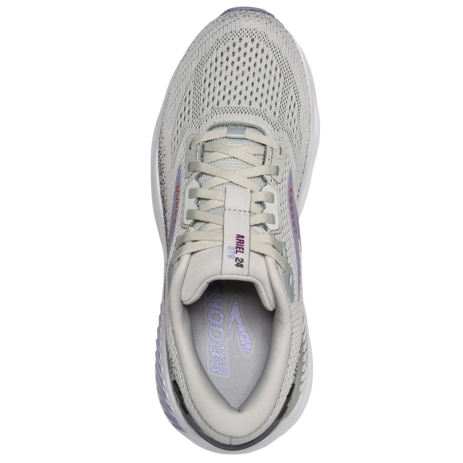 Running*Brooks Women's , Ariel GTS 24 Running Shoe - Wide Width Mercury/Ebony/Sweet Lavender