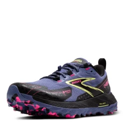 Running*Brooks Women's , Cascadia 18 GTX Trail Running Shoe Grey Blue/Black/Pink