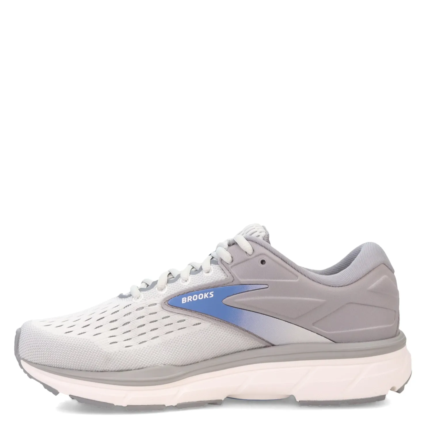 Running*Brooks Women's , Dyad 11 Running Shoe - Wide Width Grey/White/Blue