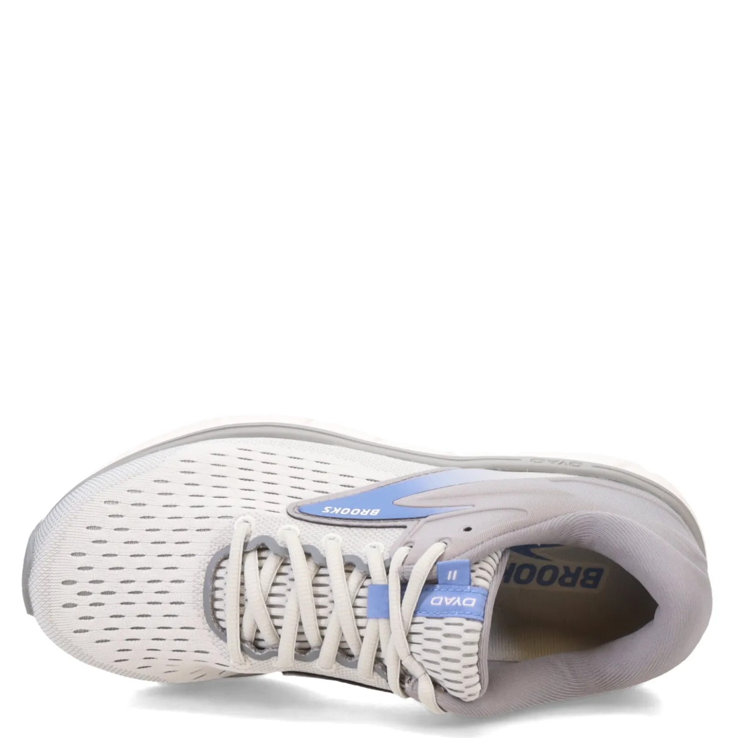 Running*Brooks Women's , Dyad 11 Running Shoe - Wide Width Grey/White/Blue