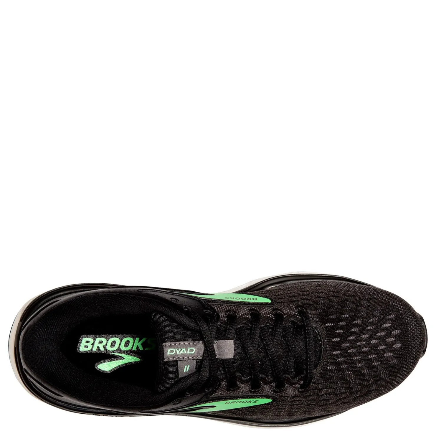 Running*Brooks Women's , Dyad 11 Running Shoe - Wide Width Black/Ebony/Green