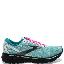 Running*Brooks Women's , Ghost 14 Running Shoe White/Black/Blue