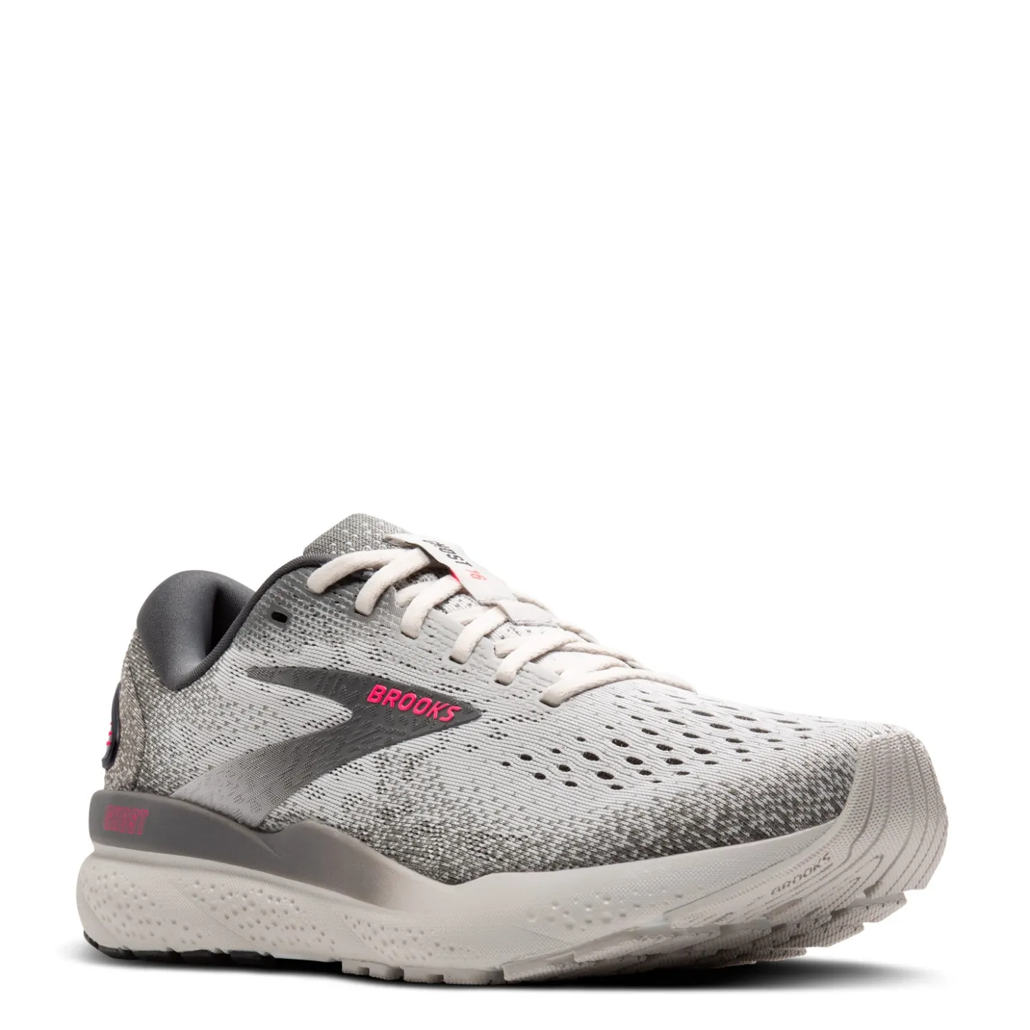 Running*Brooks Women's , Ghost 16 Running Shoe Grey/Gargoyle/Pink