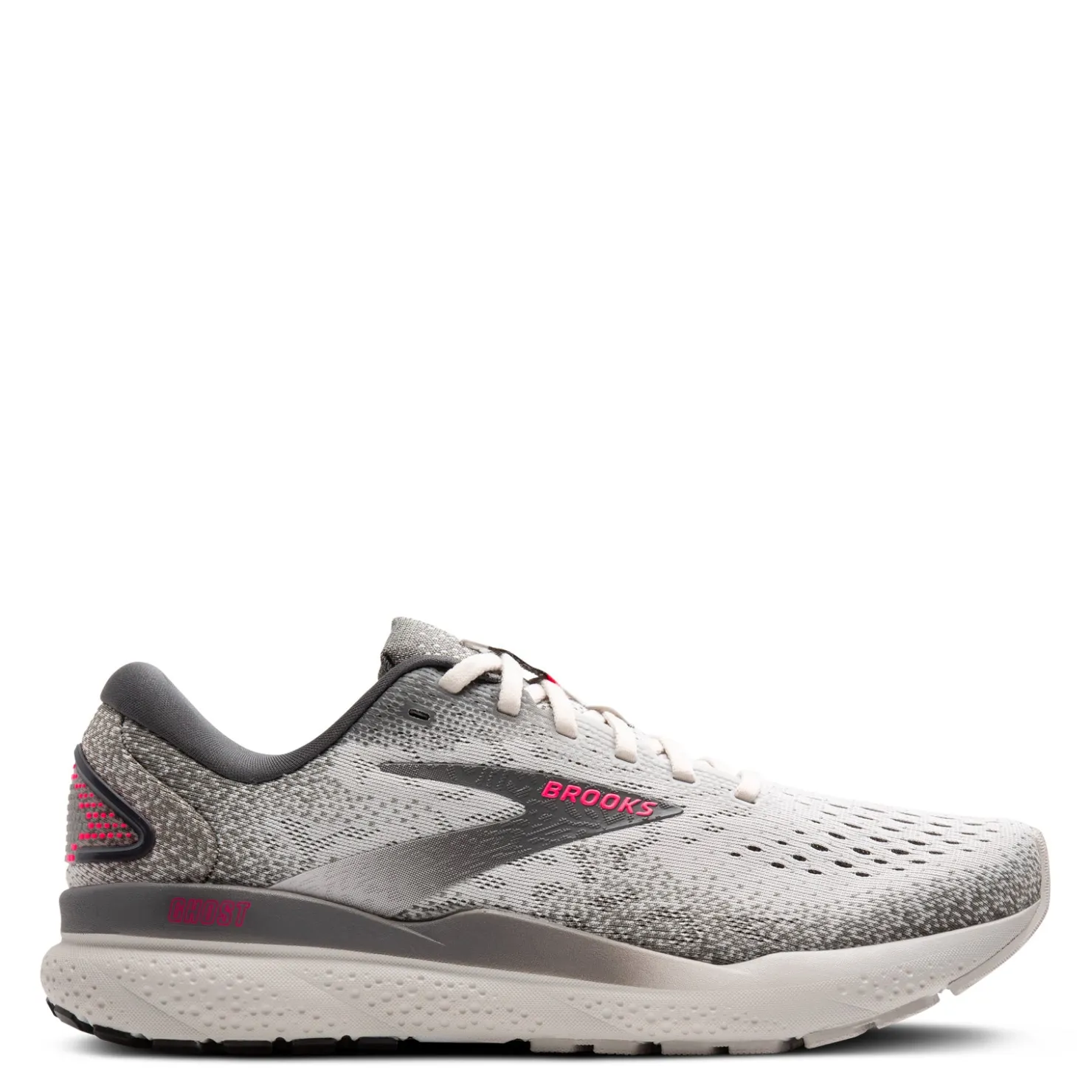 Running*Brooks Women's , Ghost 16 Running Shoe Grey/Gargoyle/Pink