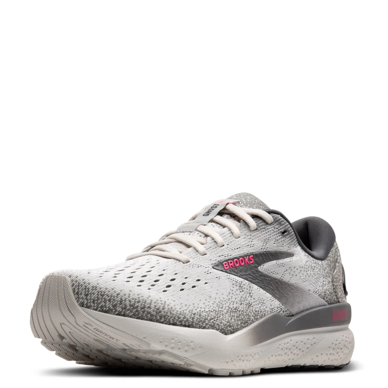 Running*Brooks Women's , Ghost 16 Running Shoe Grey/Gargoyle/Pink