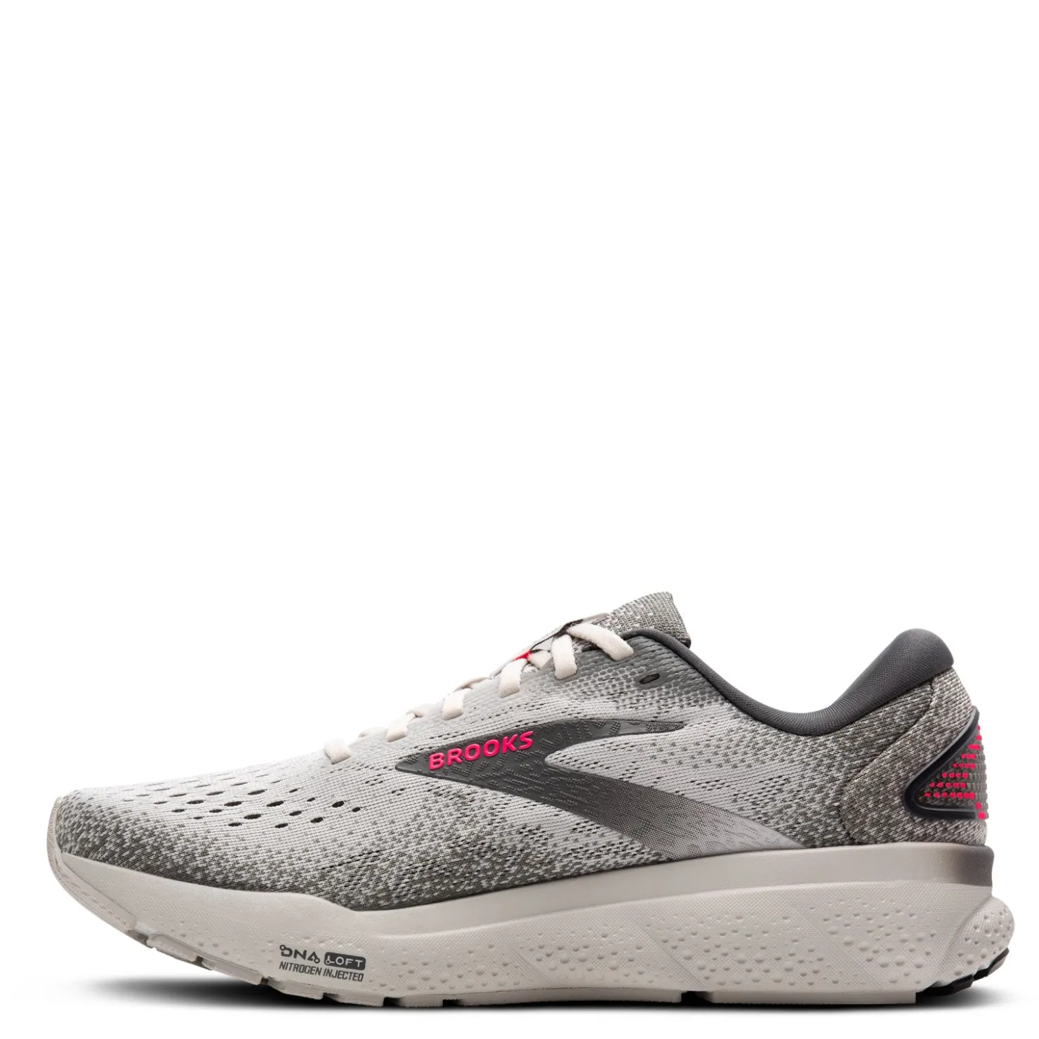Running*Brooks Women's , Ghost 16 Running Shoe Grey/Gargoyle/Pink
