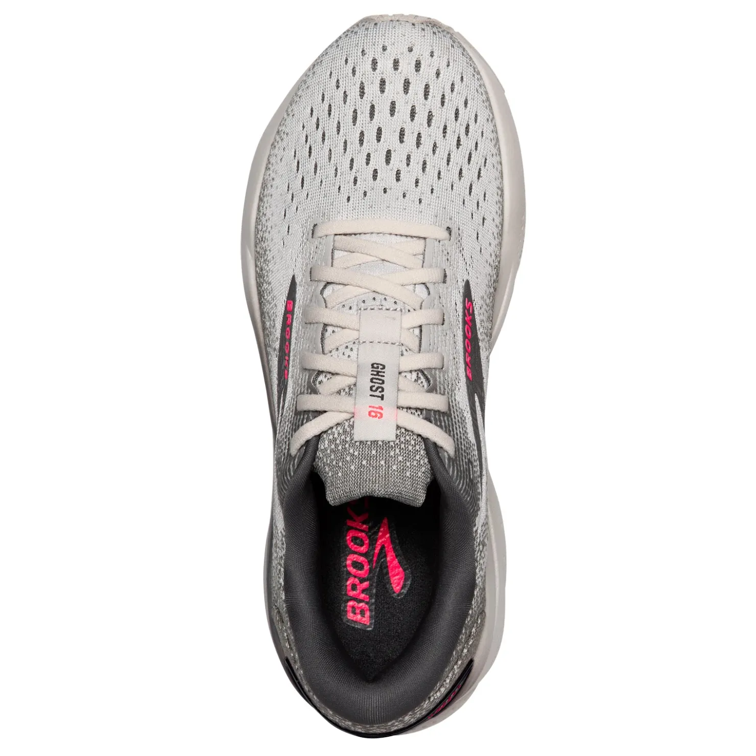 Running*Brooks Women's , Ghost 16 Running Shoe Grey/Gargoyle/Pink