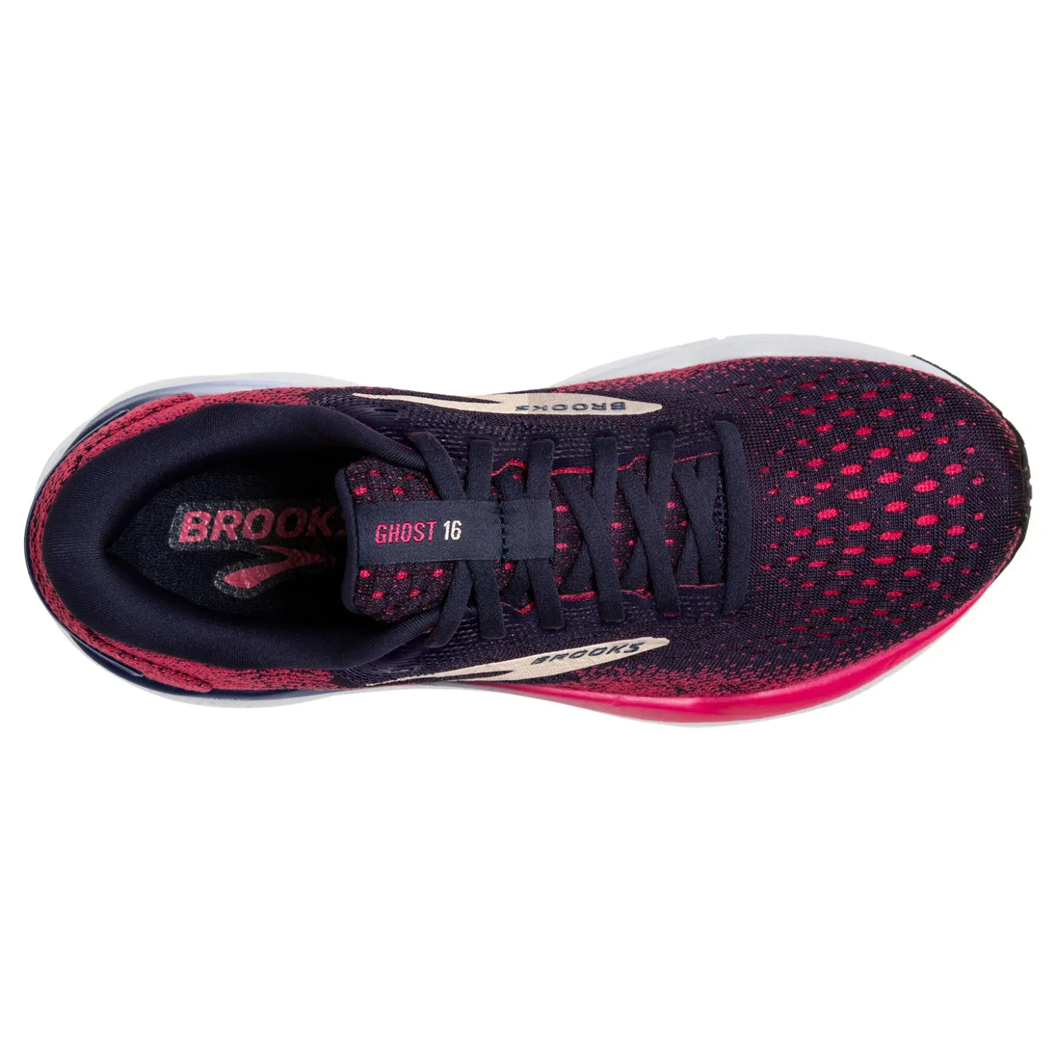 Running*Brooks Women's , Ghost 16 Running Shoe - Narrow Width Peacoat/Raspberry/Apricot